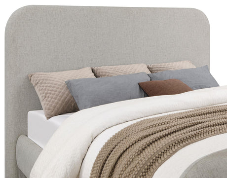 Wren Upholstered Eastern King Platform Bed Grey 302052Ke - Ella Furniture