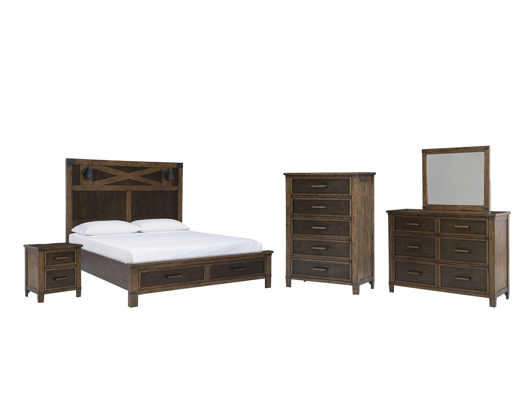 Wyattfield Two-tone Panel Bedroom Set - Ella Furniture