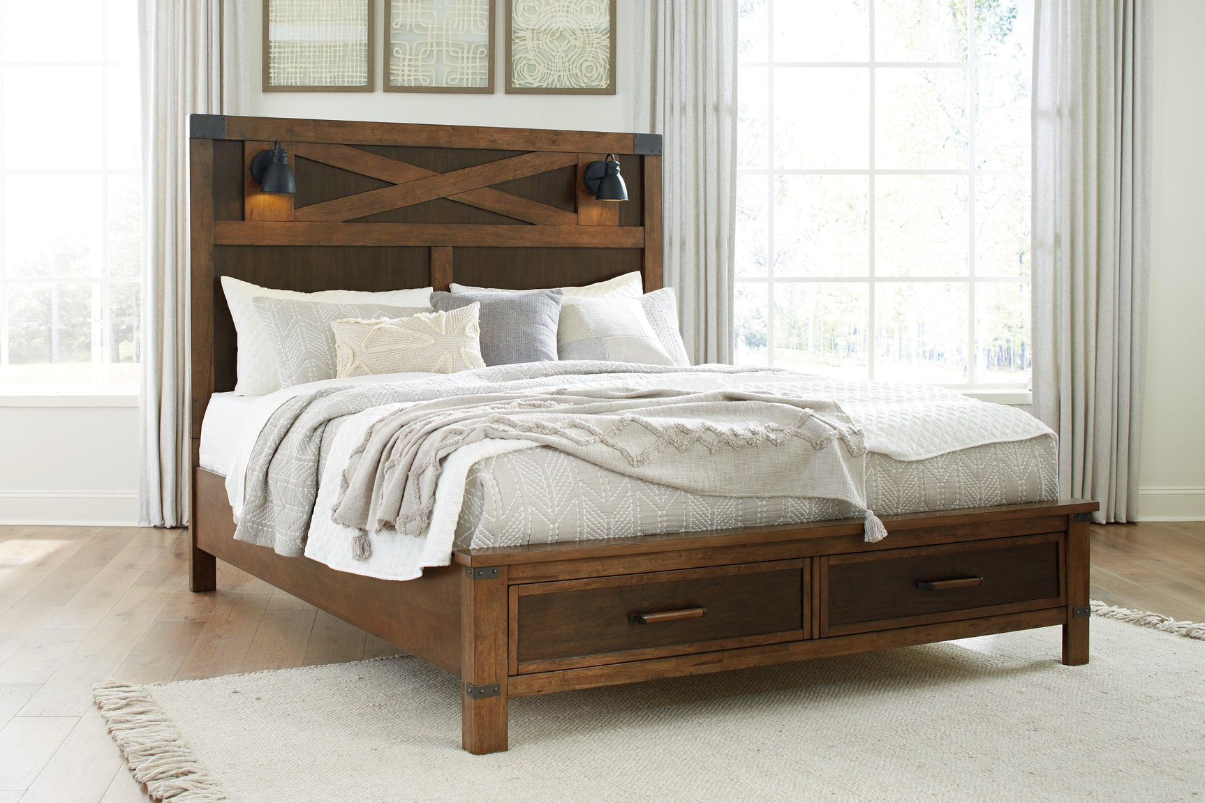 Wyattfield Two-tone Panel Bedroom Set - Ella Furniture