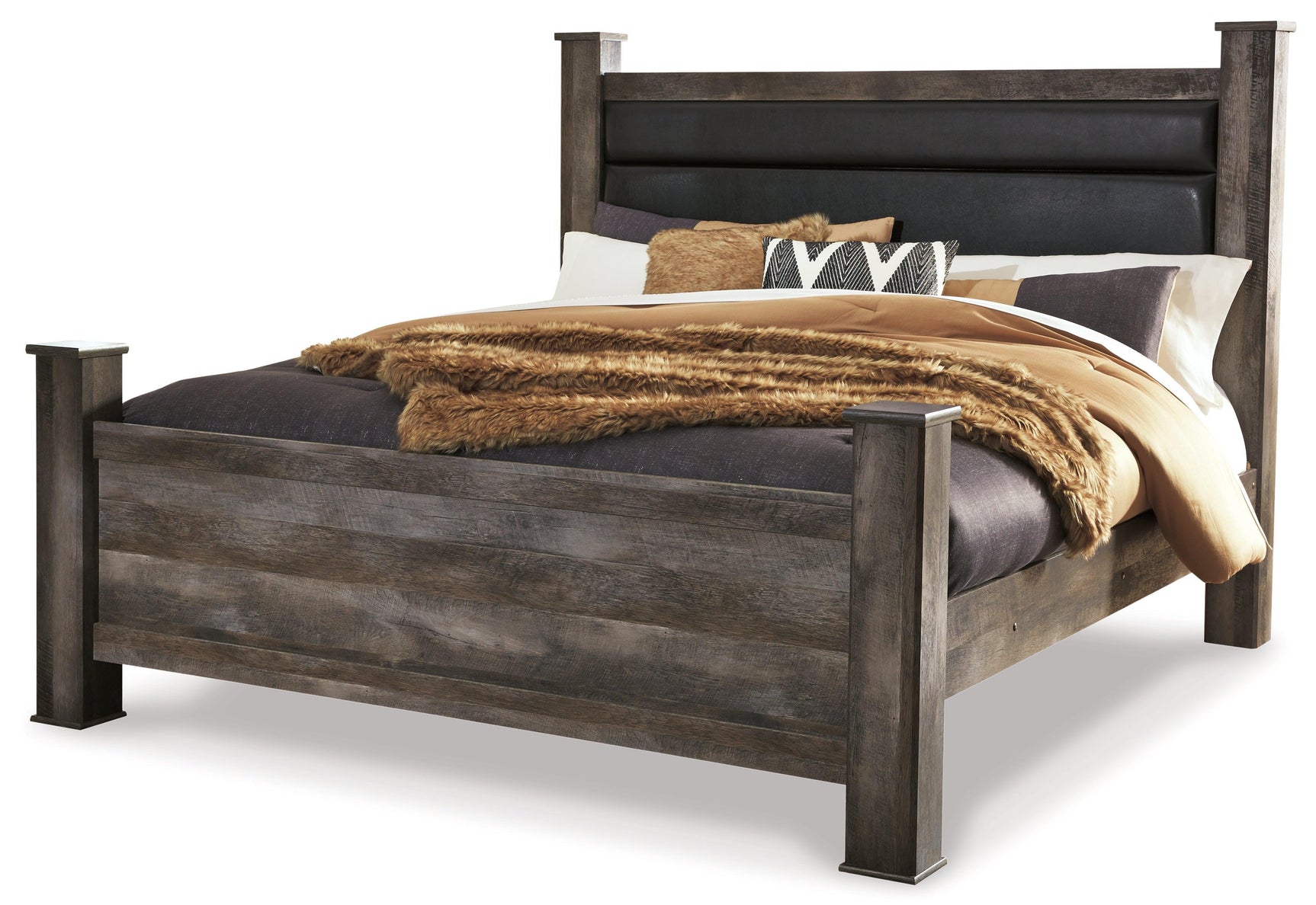 Wynnlow Gray Poster Bedroom Set - Ella Furniture