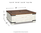 Wystfield White/brown Coffee Table With 1 End Table PKG008785 - T459-20 | T459-3 - Ella Furniture