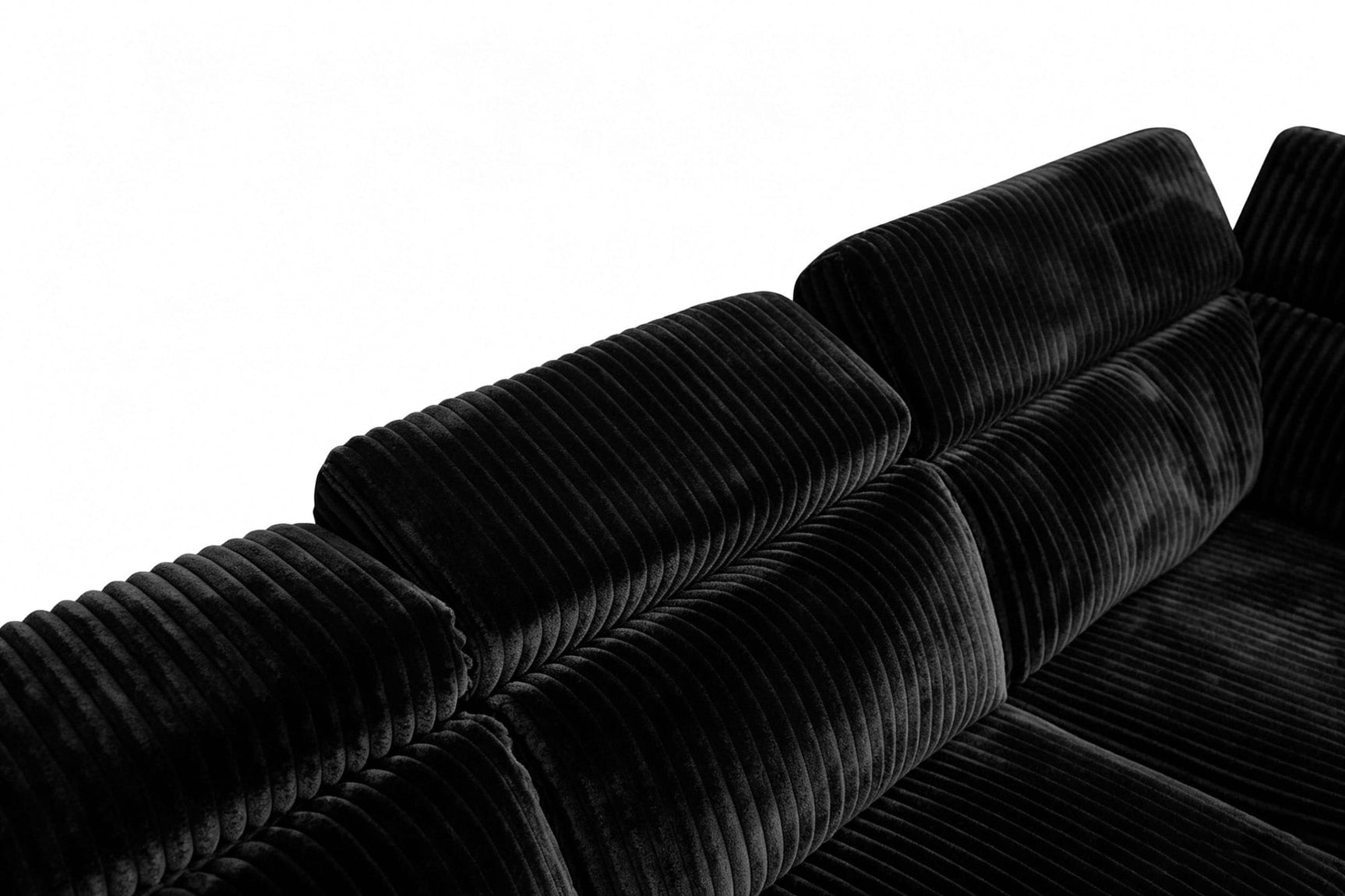 Yash Black Corduroy Reclining 6-Piece Sectional Sofa view 5