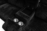 Yash Black Corduroy Reclining 6-Piece Sectional Sofa view 7