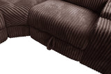 Yash Brown Corduroy Reclining 6-Piece Sectional Sofa view 7