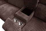 Yash Brown Corduroy Reclining 6-Piece Sectional Sofa view 8