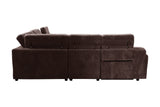 Yash Brown Corduroy Reclining 6-Piece Sectional Sofa view 14
