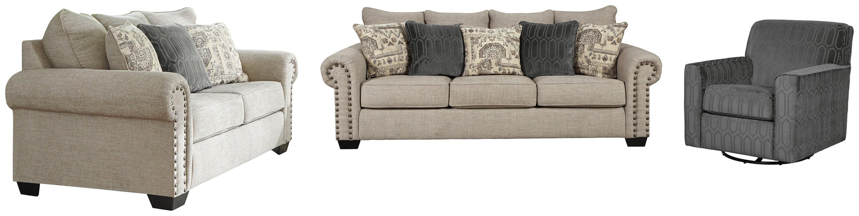 Zarina Jute Sofa, Loveseat And Chair - Ella Furniture