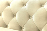 Zia Beige Modern Wood, Engineered Wood Velvet Tufted 2Pcs Reversible Sectional - Ella Furniture