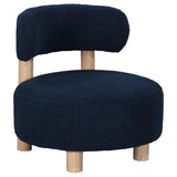 Zonie Boucle Upholstered Barrel Back Accent Chair Blue 903168 - Ella Furniture