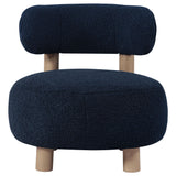 Zonie Boucle Upholstered Barrel Back Accent Chair Blue 903168 - Ella Furniture