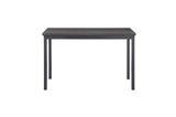 Tripp Black-Hued Industrial Faux Wood Metal Faux Leather Upholstered Dining Room Set - Ella Furniture