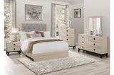 Whiting Linen Modern Contemporary Solid Wood Fabric Youth Panel Bedroom Set - Ella Furniture