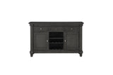 Baresford Gray Finish Contemporary Solid Wood Fabric Upholstery Storage Square Dining Room Set - Ella Furniture