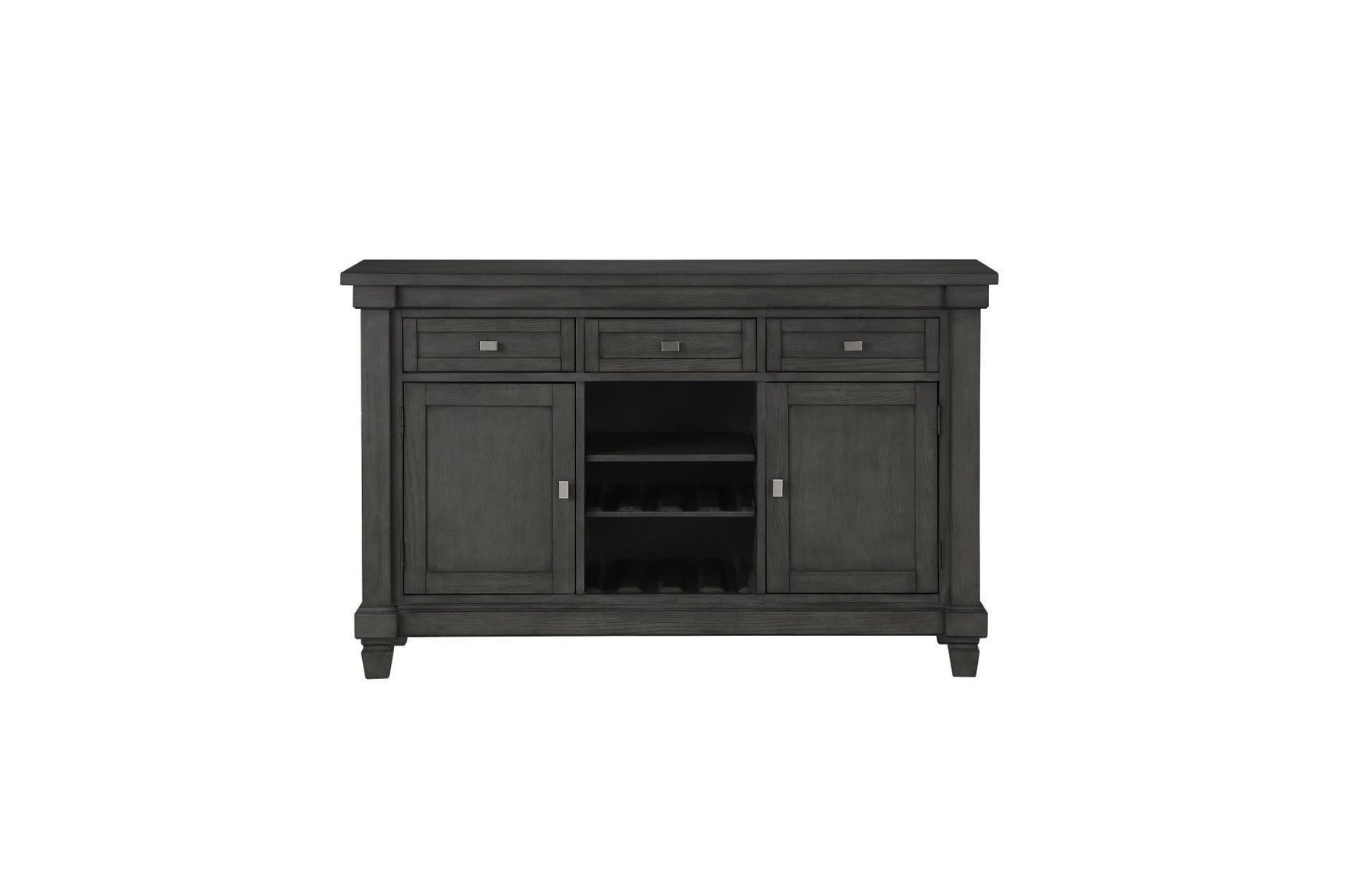 Baresford Gray Finish Contemporary Solid Wood Fabric Upholstery Storage Square Dining Room Set - Ella Furniture