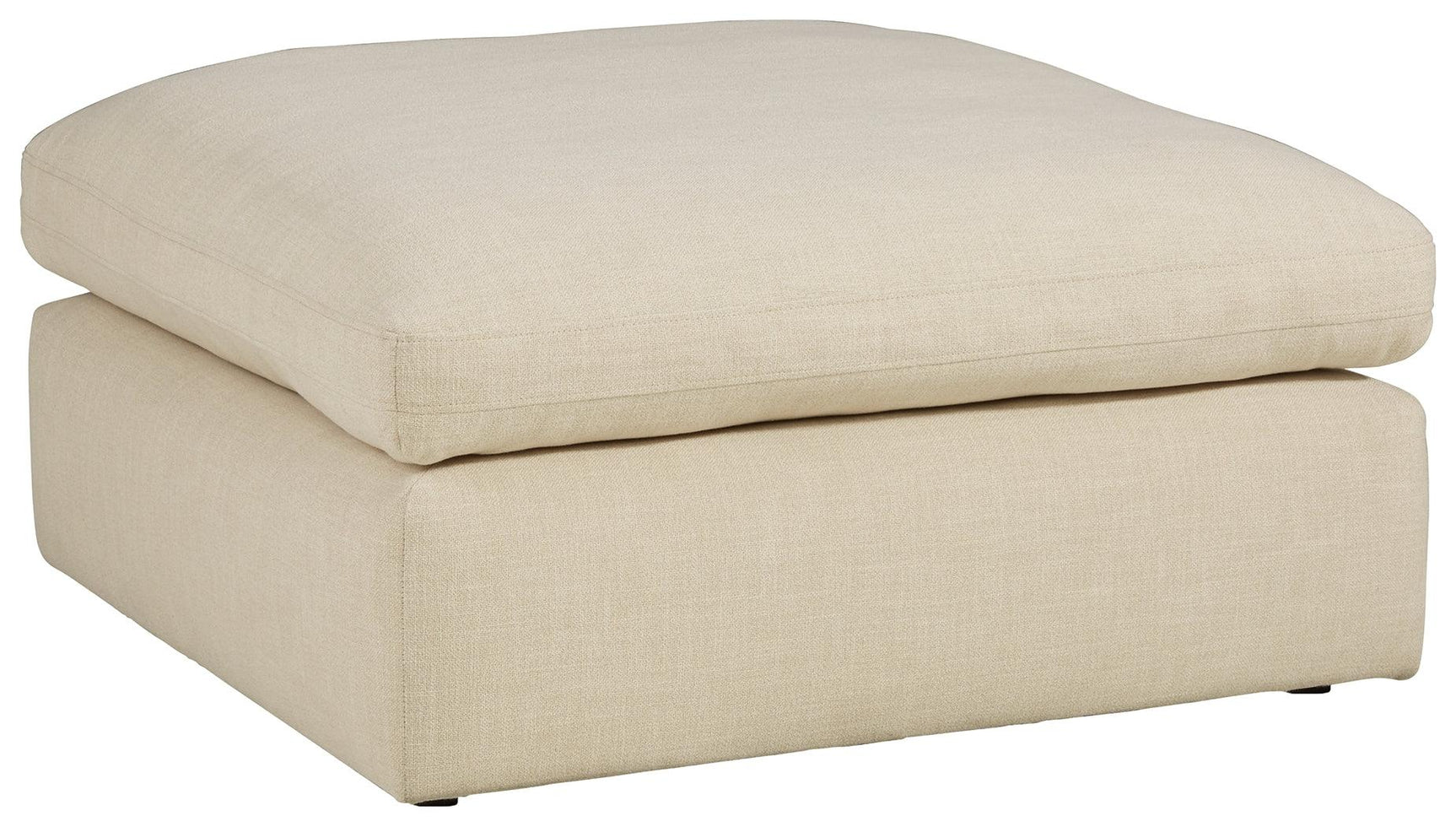 Elyza Linen Chenille Oversized Accent Ottoman - Ella Furniture