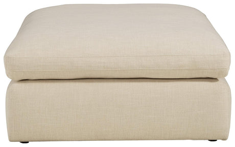 Elyza Linen Chenille Oversized Accent Ottoman - Ella Furniture