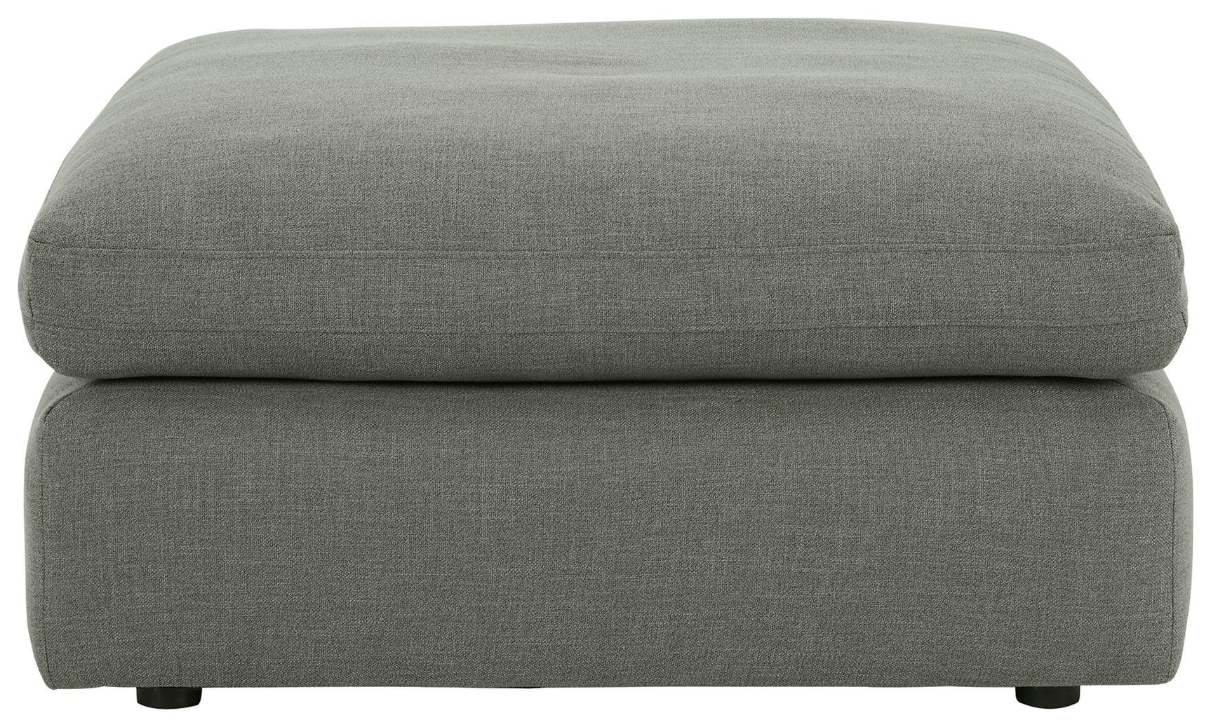 Elyza Smoke Chenille Oversized Accent Ottoman - Ella Furniture