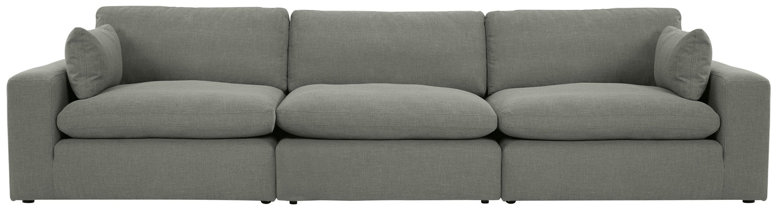 Elyza Smoke 3-Piece Sectional - Ella Furniture