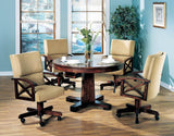 Marietta Tobacco And Tan Upholstered Game Chair - Ella Furniture