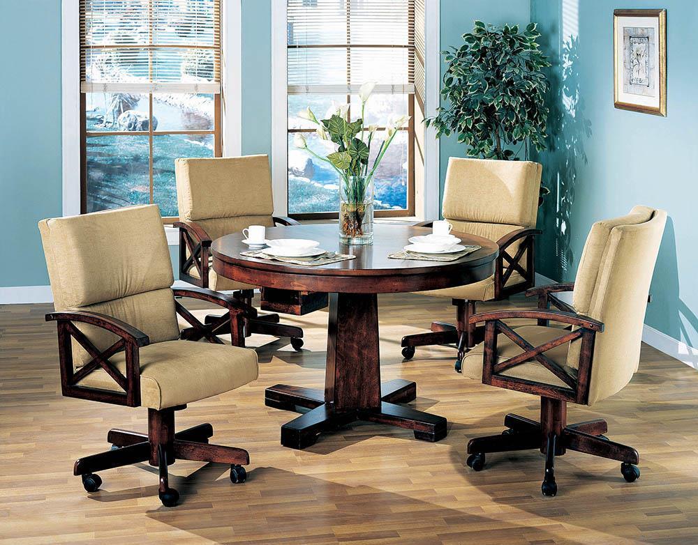 Marietta Tobacco And Tan Upholstered Game Chair - Ella Furniture