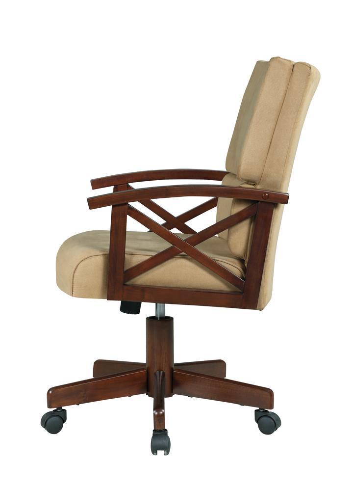 Marietta Tobacco And Tan Upholstered Game Chair - Ella Furniture