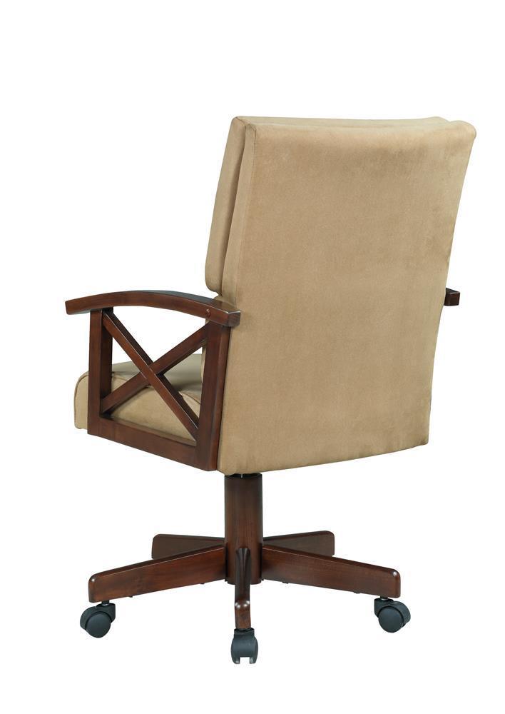 Marietta Tobacco And Tan Upholstered Game Chair - Ella Furniture