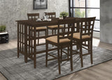 Gabriel Upholstered Counter Height Stools Cappuccino And Tan (Set Of 2) - Ella Furniture