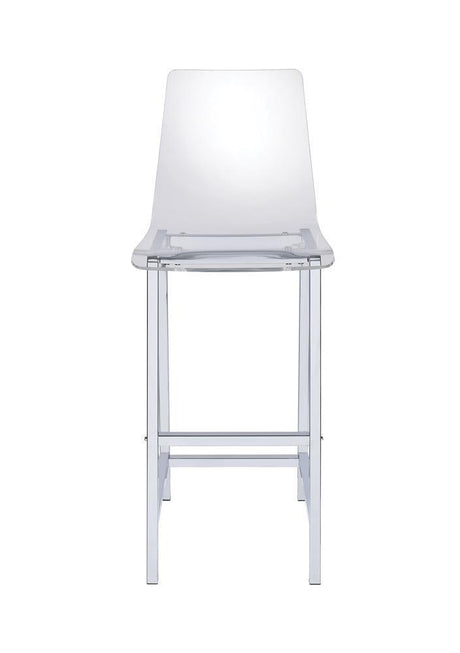 Juelia Bar Stools Chrome And Clear Acrylic (Set Of 2) - Ella Furniture