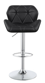 Berrington Adjustable Bar Stools Chrome And Black (Set Of 2) - Ella Furniture