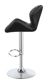 Berrington Adjustable Bar Stools Chrome And Black (Set Of 2) - Ella Furniture