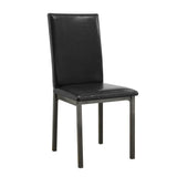 Garza Upholstered Dining Chairs Black (Set Of 2) - Ella Furniture