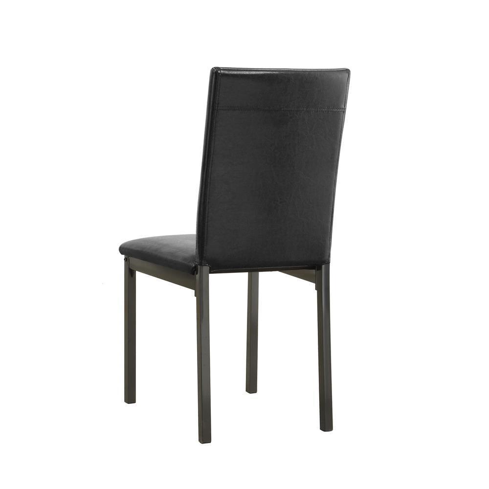 Garza Upholstered Dining Chairs Black (Set Of 2) - Ella Furniture