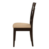 Gabriel Lattice Back Side Chairs Cappuccino And Tan (Set Of 2) - Ella Furniture