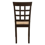 Gabriel Lattice Back Side Chairs Cappuccino And Tan (Set Of 2) - Ella Furniture