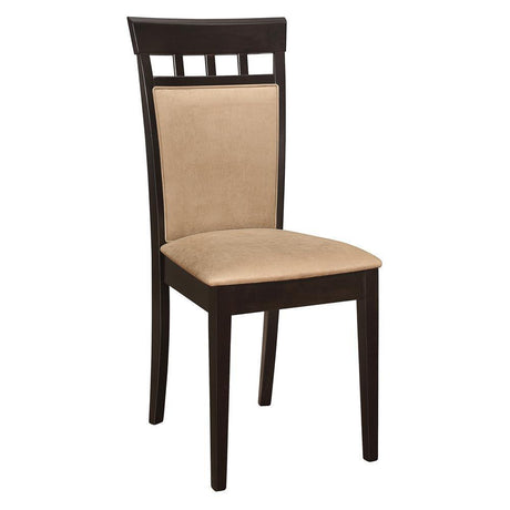 Gabriel Upholstered Side Chairs Cappuccino And Tan (Set Of 2) - Ella Furniture