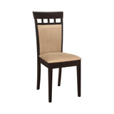 Gabriel Upholstered Counter Height Stools Cappuccino And Tan (Set Of 2) - Ella Furniture