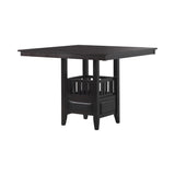 Jaden Square Counter Height Table With Storage Espresso - Ella Furniture