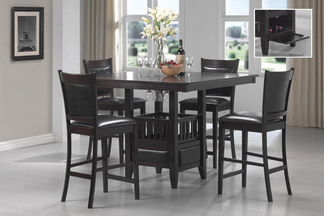 Jaden Upholstered Counter Height Stools Black And Espresso (Set Of 2) - Ella Furniture