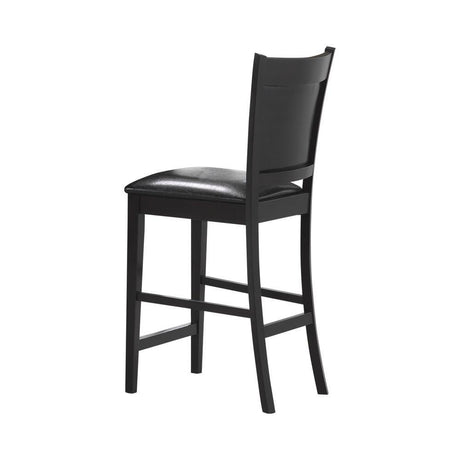 Jaden Upholstered Counter Height Stools Black And Espresso (Set Of 2) - Ella Furniture
