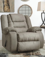 Mccade Cobblestone Microfiber Recliner - Ella Furniture