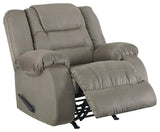 Mccade Cobblestone Microfiber Recliner - Ella Furniture