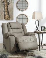 Mccade Cobblestone Microfiber Recliner - Ella Furniture