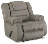 Mccade Cobblestone Microfiber Recliner - Ella Furniture