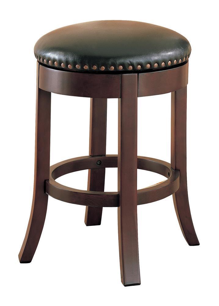 Aboushi Swivel Counter Height Stools With Upholstered Seat Brown (Set Of 2) - Ella Furniture