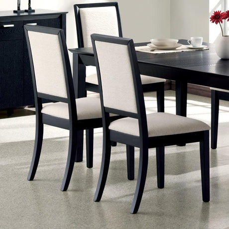 Louise Rectangular Dining Table With Extension Leaf Black - Ella Furniture