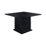 Stanton Rectangle Pedestal Dining Table Black - Ella Furniture