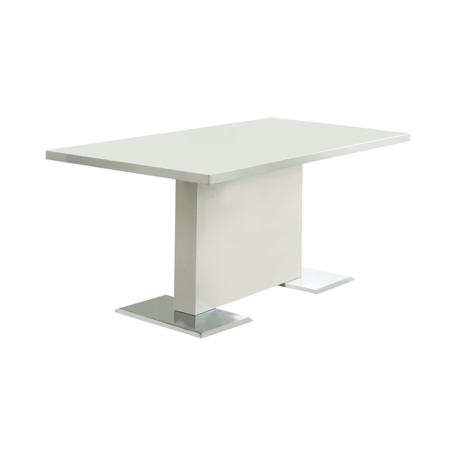 Nameth Glossy White Rectangular Dining Room Set - Ella Furniture