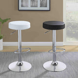 Ramses 29″ Adjustable Bar Stool Chrome And White - Ella Furniture