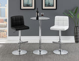 Lenny Adjustable Height Bar Stools Chrome And Black (Set Of 2) - Ella Furniture