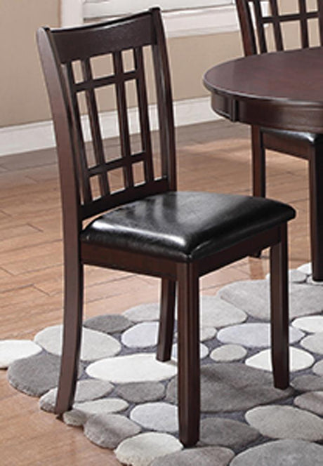 Lavon Padded Dining Side Chairs Espresso And Black (Set Of 2) - Ella Furniture